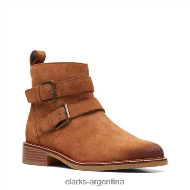Clarks mujer 2FZPZ6146 hebilla de colonia clarks ante tostado oscuro ante tostado oscuro gamuza bronceada oscura