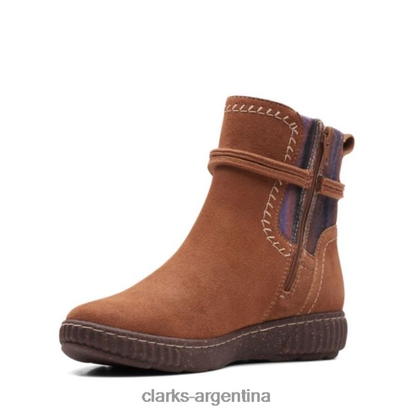 Clarks mujer 2FZPZ6225 clarks ante tostado oscuro caroline lily ante tostado oscuro gamuza bronceada oscura