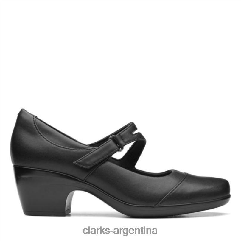 Clarks mujer 2FZPZ6260 cuero negro emily clover clarks de cuero negro cuero negro
