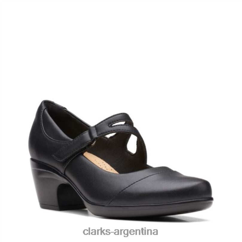 Clarks mujer 2FZPZ6260 cuero negro emily clover clarks de cuero negro cuero negro
