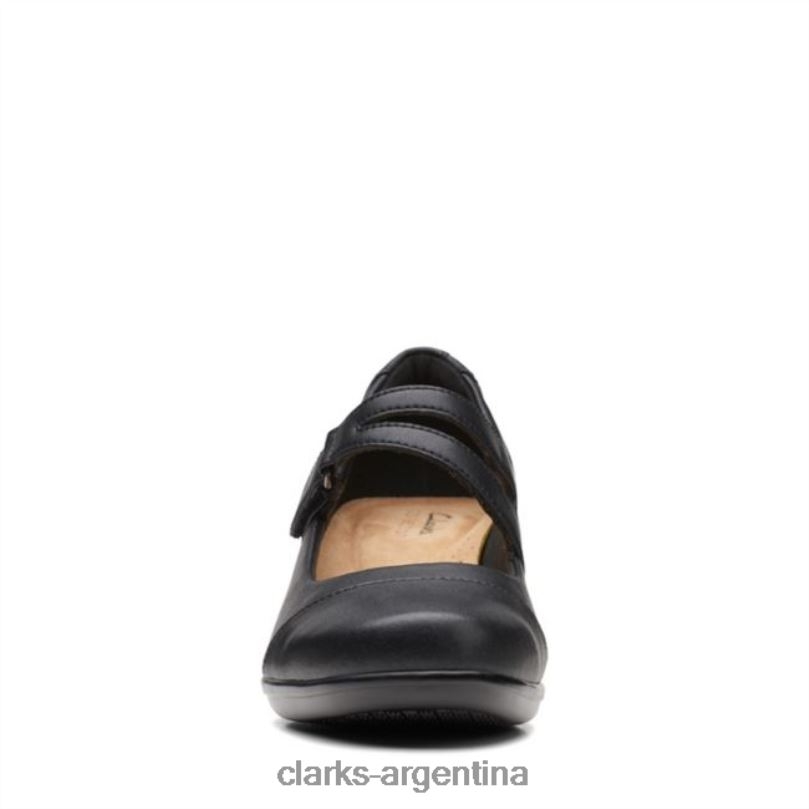 Clarks mujer 2FZPZ6260 cuero negro emily clover clarks de cuero negro cuero negro