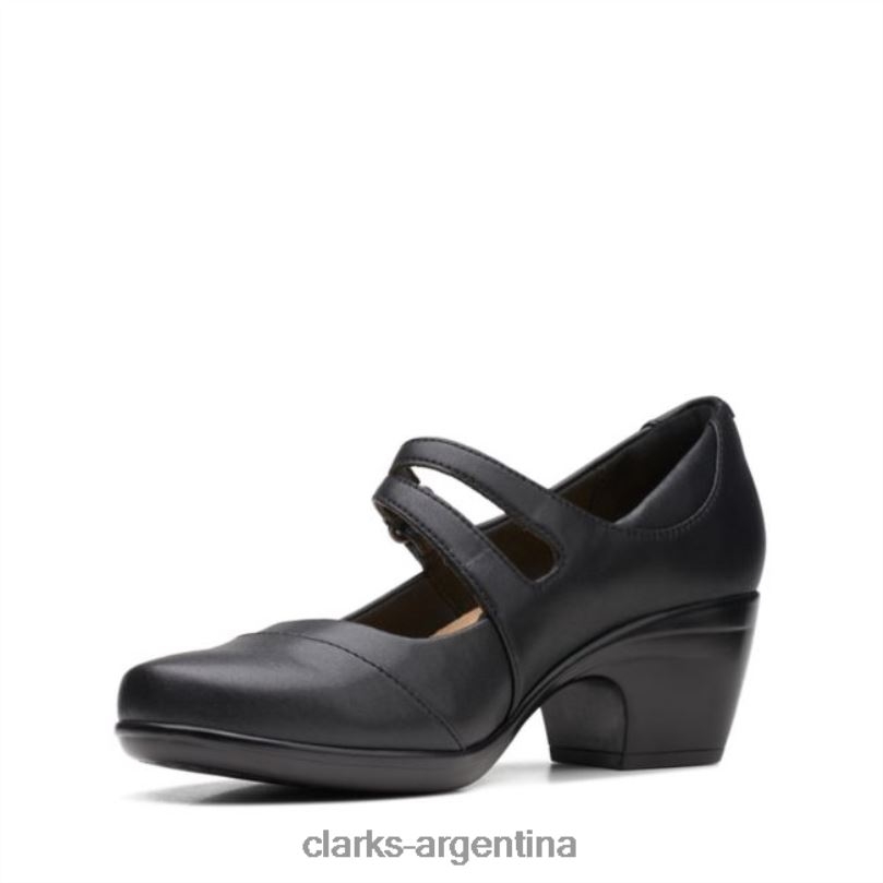 Clarks mujer 2FZPZ6260 cuero negro emily clover clarks de cuero negro cuero negro
