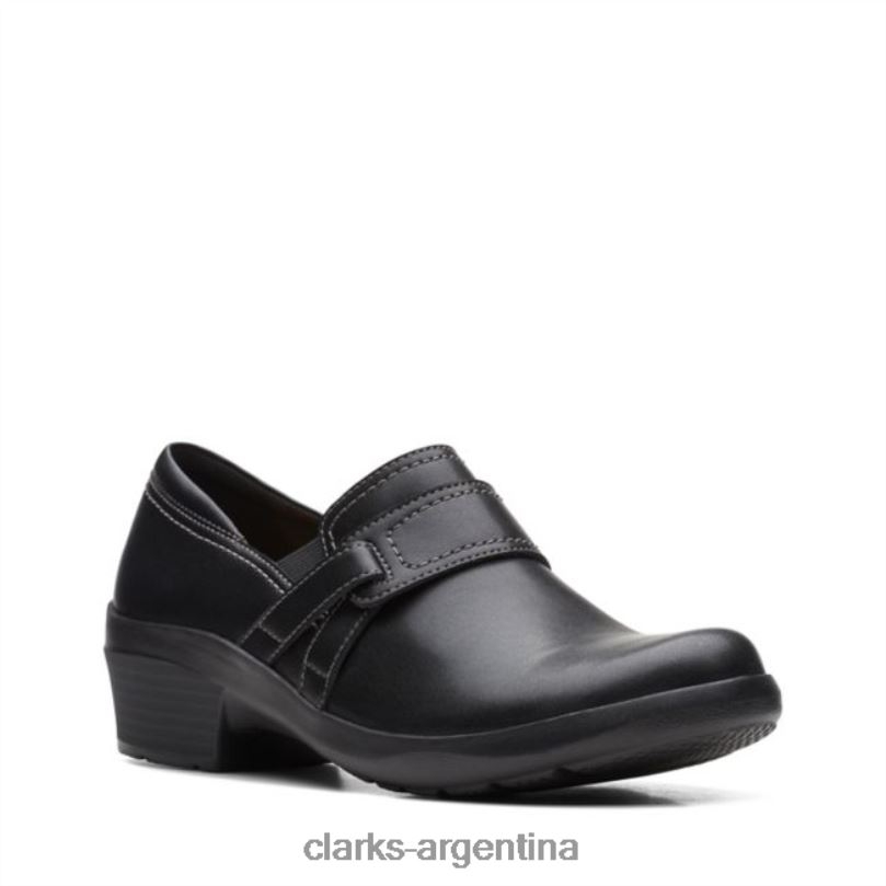 Clarks mujer 2FZPZ6263 angie poppy cuero negro clarks cuero negro cuero negro