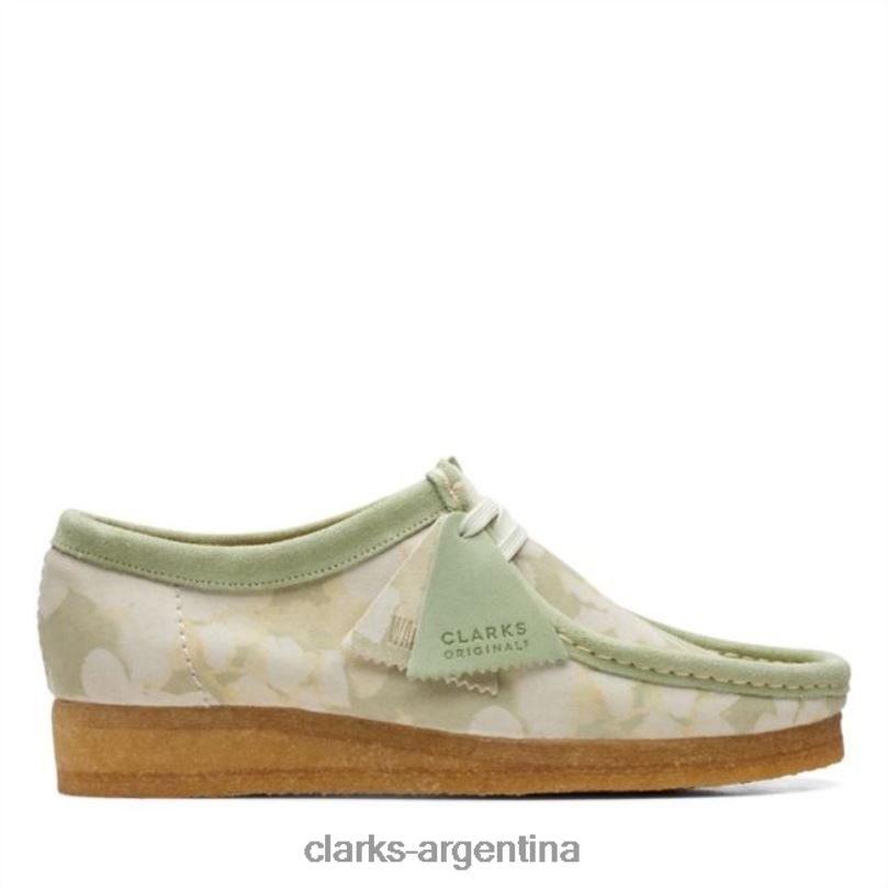 Clarks mujer 2FZPZ6299 verde floral clarks wallabee verde floral flores verdes