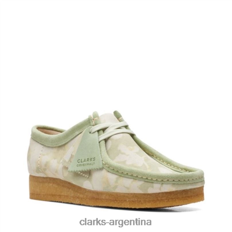 Clarks mujer 2FZPZ6299 verde floral clarks wallabee verde floral flores verdes