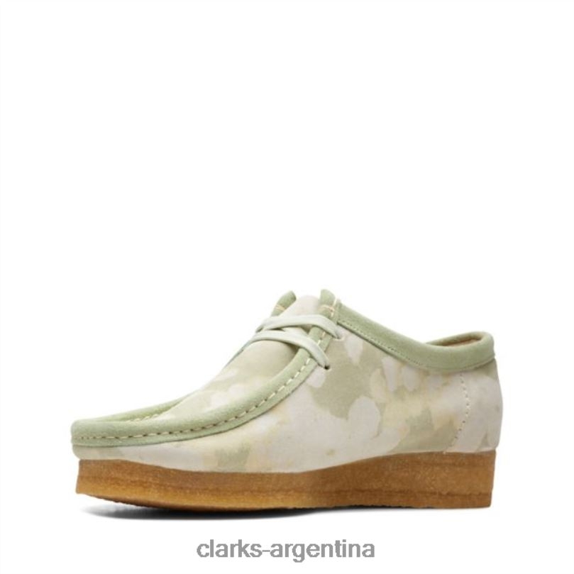 Clarks mujer 2FZPZ6299 verde floral clarks wallabee verde floral flores verdes