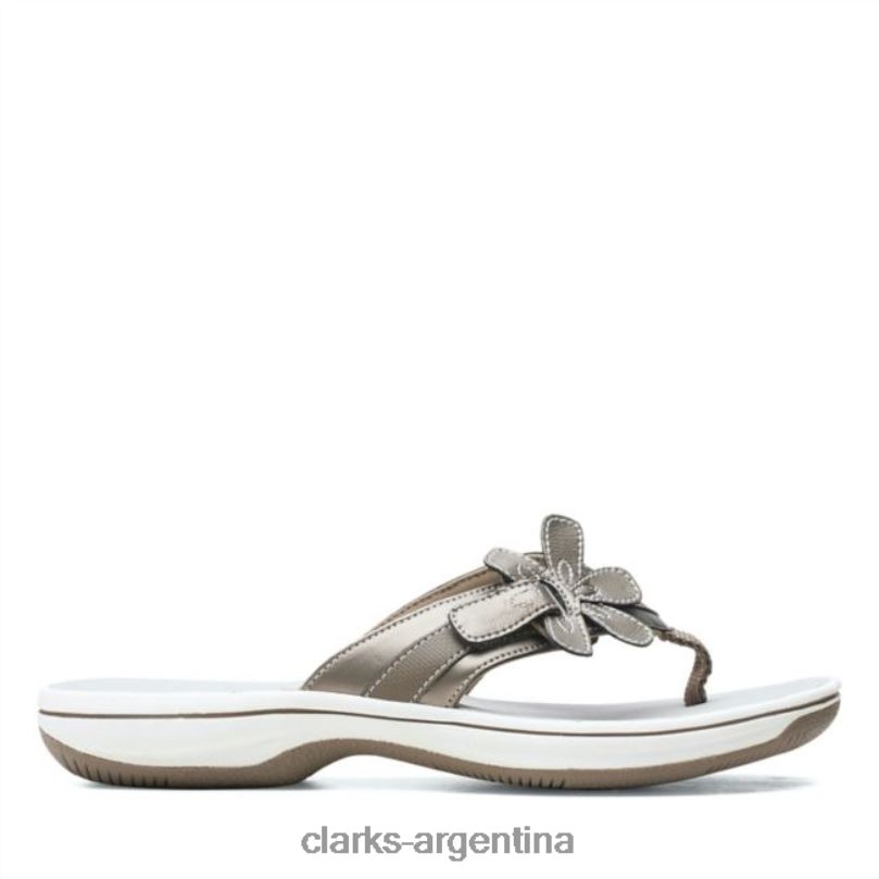 Clarks mujer 2FZPZ6357 Brinkley flora peltre peltre clarks estaño