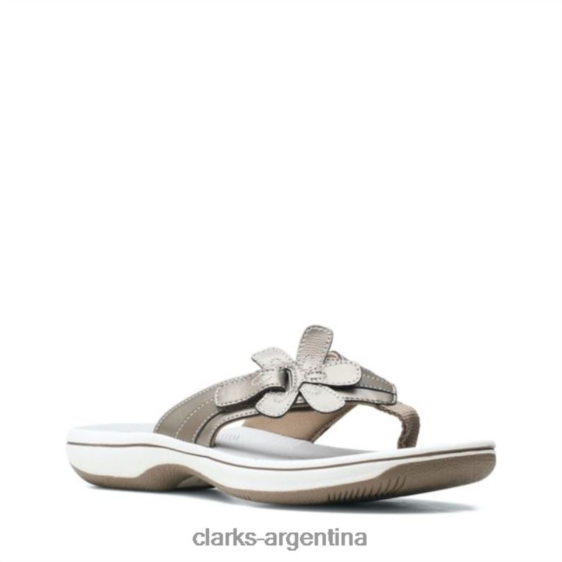 Clarks mujer 2FZPZ6357 Brinkley flora peltre peltre clarks estaño