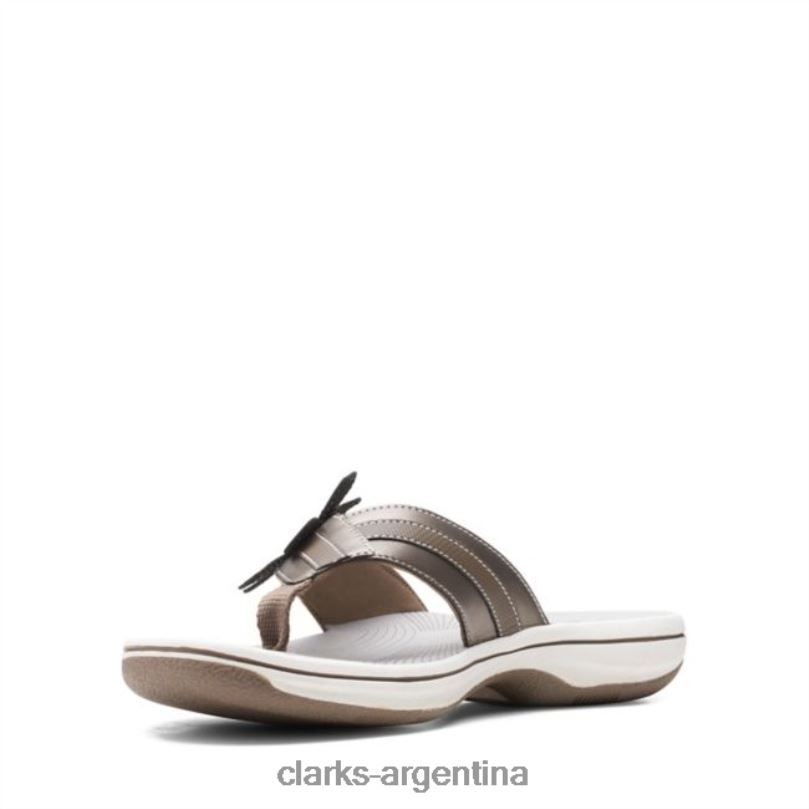 Clarks mujer 2FZPZ6357 Brinkley flora peltre peltre clarks estaño