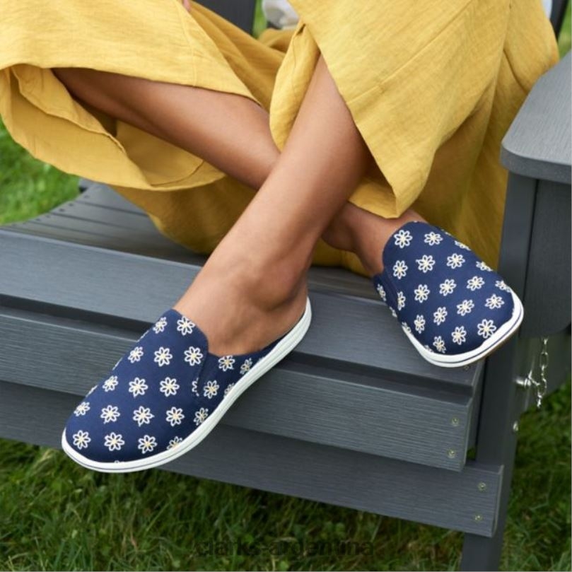 Clarks mujer 2FZPZ6420 marina floral brisa orilla marina floral clarks floral azul marino