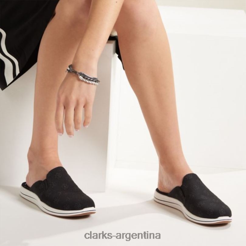 Clarks mujer 2FZPZ6422 brisa orilla negro floral negro floral clarks flores negras