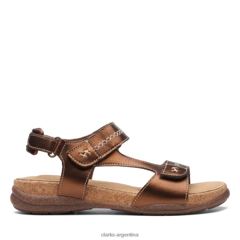 Clarks mujer 2FZPZ6551 roseville mae cuero metalizado clarks cuero metalizado cuero metalizado