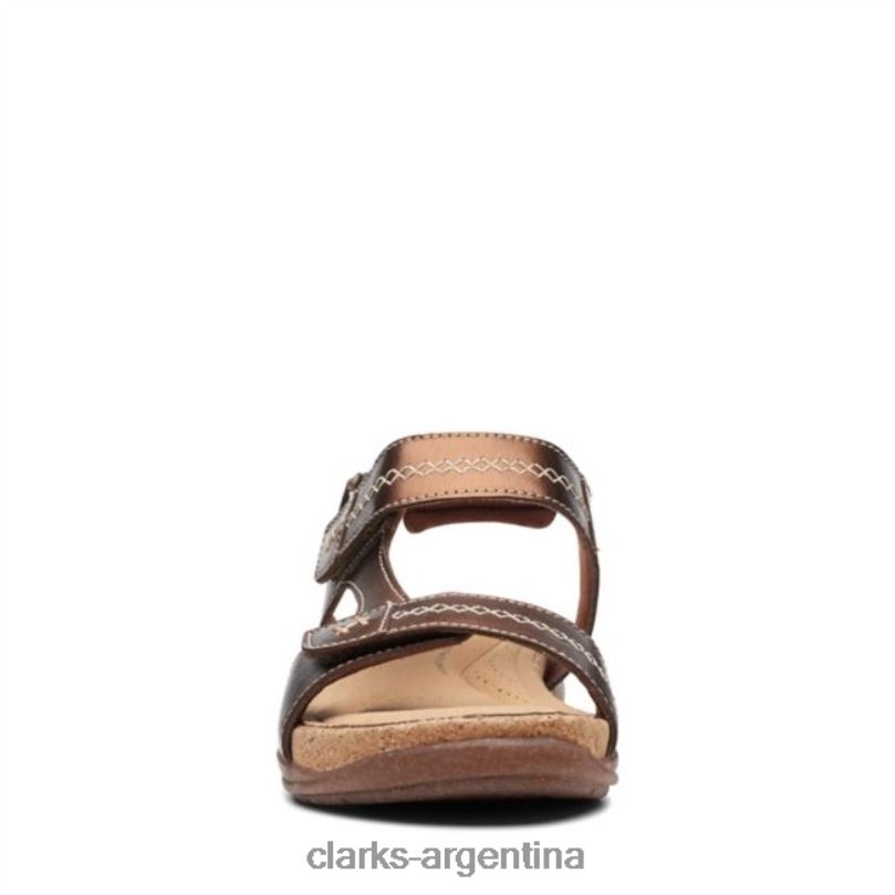 Clarks mujer 2FZPZ6551 roseville mae cuero metalizado clarks cuero metalizado cuero metalizado