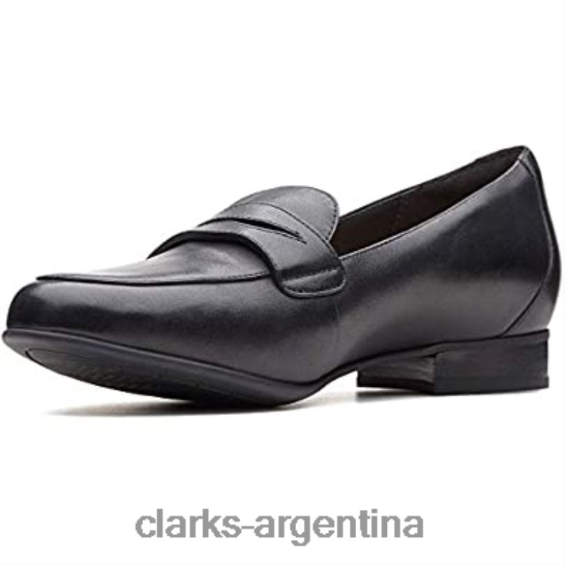 Clarks mujer 2FZPZ1012 mocasines clarks un blush go negros para mujer cuero negro