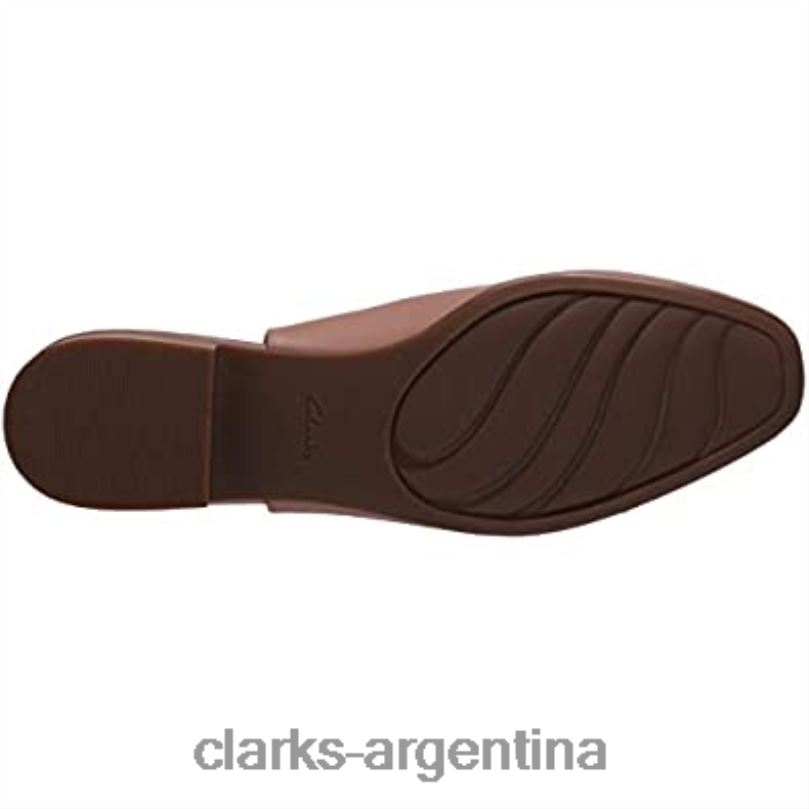 Clarks mujer 2FZPZ1042 Mocasines Clarks Juliet Pull de piel praliné para mujer