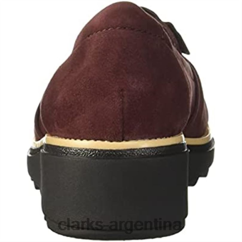 Clarks mujer 2FZPZ1193 Mocasines clarks sharon dasher de ante burdeos para mujer