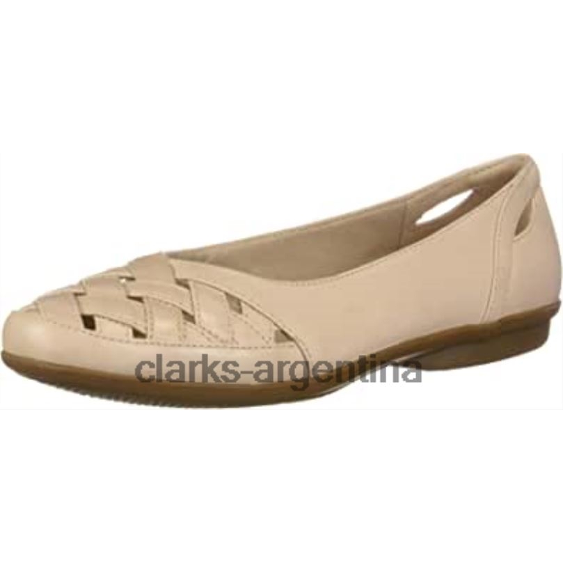 Clarks mujer 2FZPZ1452 Mocasines Gracelmaze de mujer de piel rosa rubor planos Clarks cuero rosa rubor