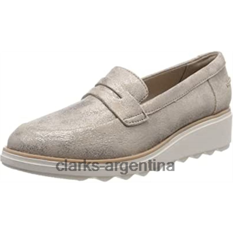 Clarks mujer 2FZPZ1462 mocasines sharon ranch pen ny para mujer peltre beige clarks peltre beige