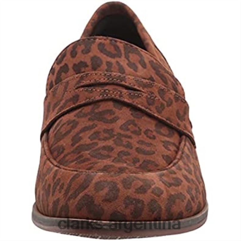 Clarks mujer 2FZPZ1590 mocasines trish rose para mujer con estampado de leopardo clarks estampado de leopardo