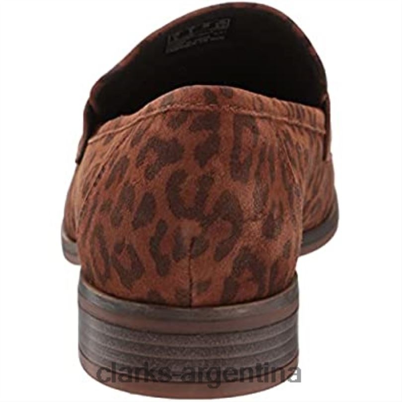 Clarks mujer 2FZPZ1590 mocasines trish rose para mujer con estampado de leopardo clarks estampado de leopardo