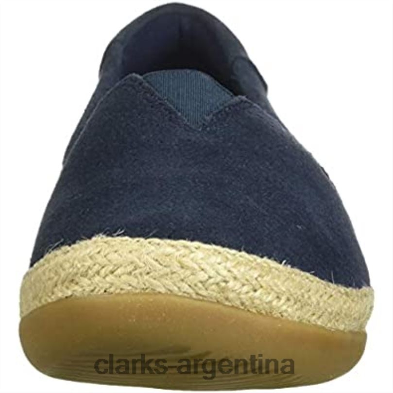 Clarks mujer 2FZPZ1930 Mocasín Clarks Danelly Sky de ante azul marino para mujer gamuza azul marino