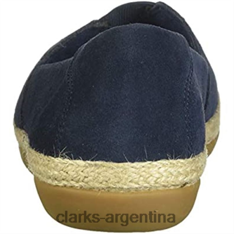 Clarks mujer 2FZPZ1930 Mocasín Clarks Danelly Sky de ante azul marino para mujer gamuza azul marino