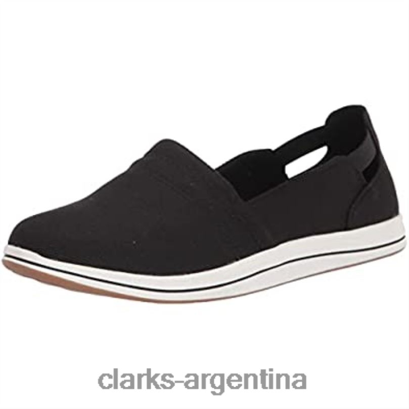 Clarks mujer 2FZPZ2075 Mocasines Clarks Breeze de lona negra para mujer