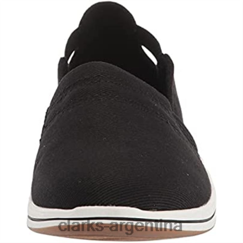 Clarks mujer 2FZPZ2075 Mocasines Clarks Breeze de lona negra para mujer