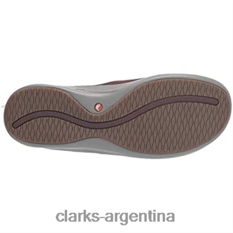 Clarks mujer 2FZPZ2126 mocasines unloop 2 walk para mujer nobuk berenjena clarks nubuck berenjena