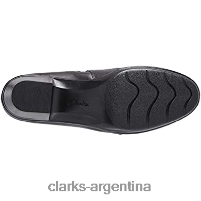Clarks mujer 2FZPZ2412 mocasín emslie summit negro cuero textil combi mujer clarks combi textil cuero negro