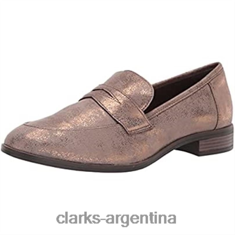 Clarks mujer 2FZPZ2423 mocasines clarks trish rose para mujer cobre metalizado cobre metálico