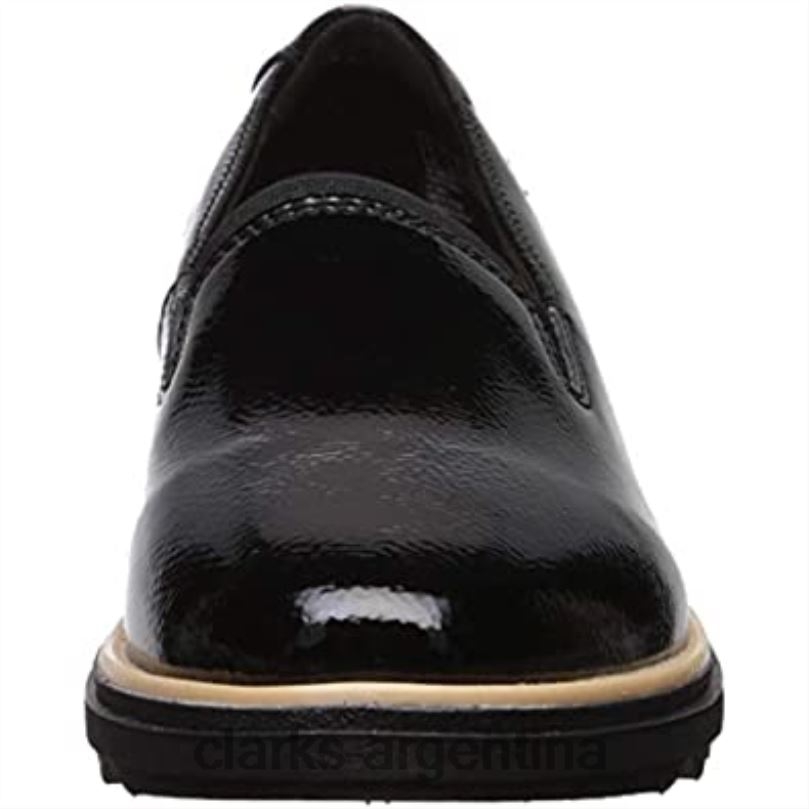 Clarks mujer 2FZPZ254 mocasín sharon dolly mujer charol sintético negro clarks