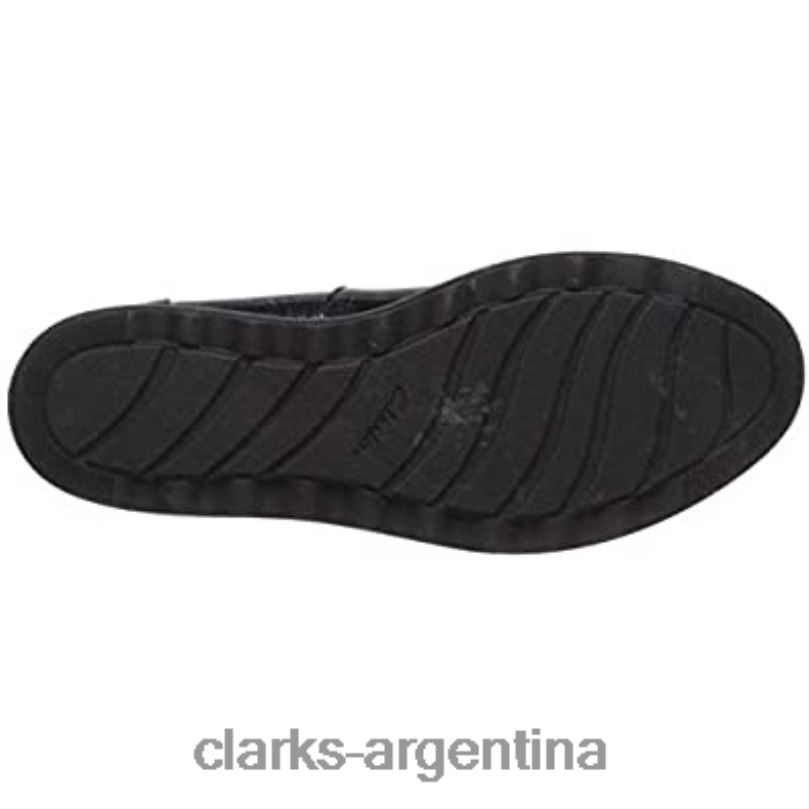 Clarks mujer 2FZPZ254 mocasín sharon dolly mujer charol sintético negro clarks