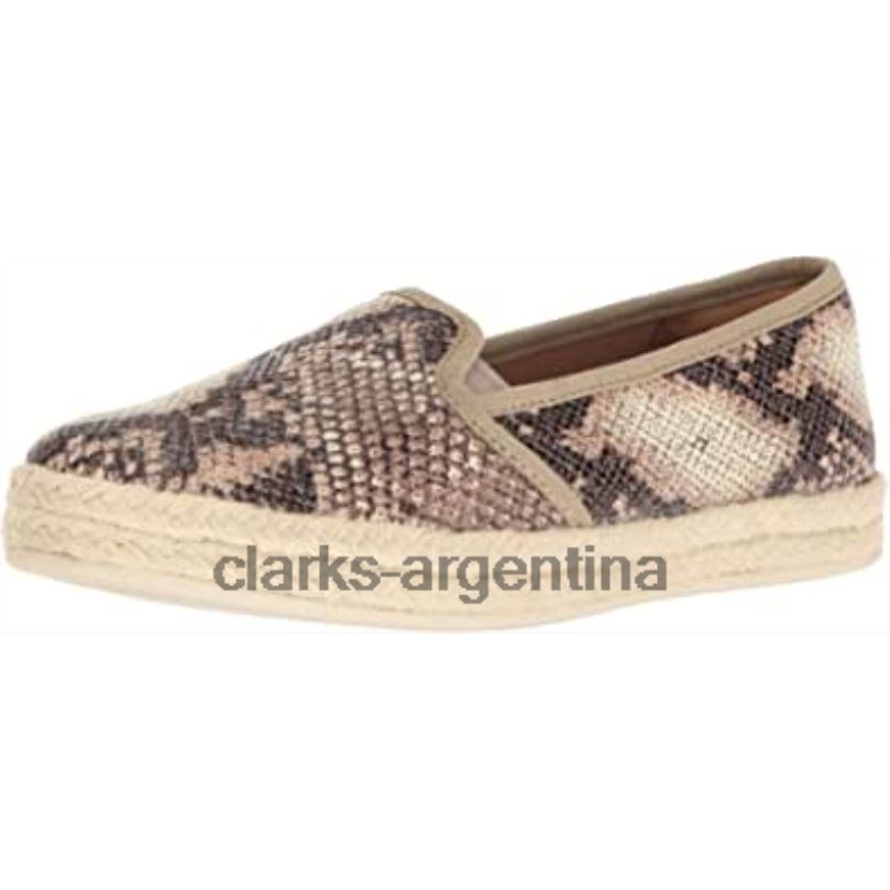 Clarks mujer 2FZPZ2583 mocasín sin cordones azella theoni mujer clarks beige sintético estampado serpiente estampado de serpiente sintética beige