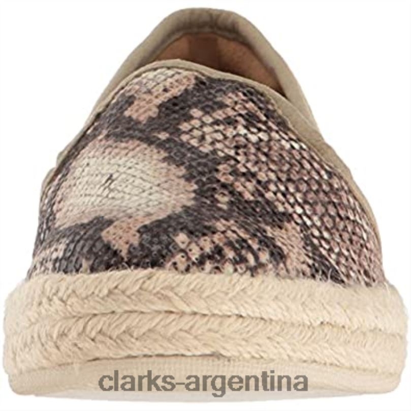 Clarks mujer 2FZPZ2583 mocasín sin cordones azella theoni mujer clarks beige sintético estampado serpiente estampado de serpiente sintética beige