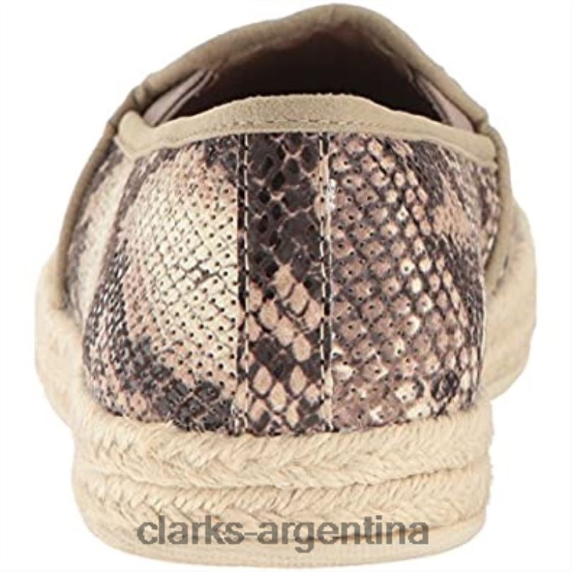 Clarks mujer 2FZPZ2583 mocasín sin cordones azella theoni mujer clarks beige sintético estampado serpiente estampado de serpiente sintética beige