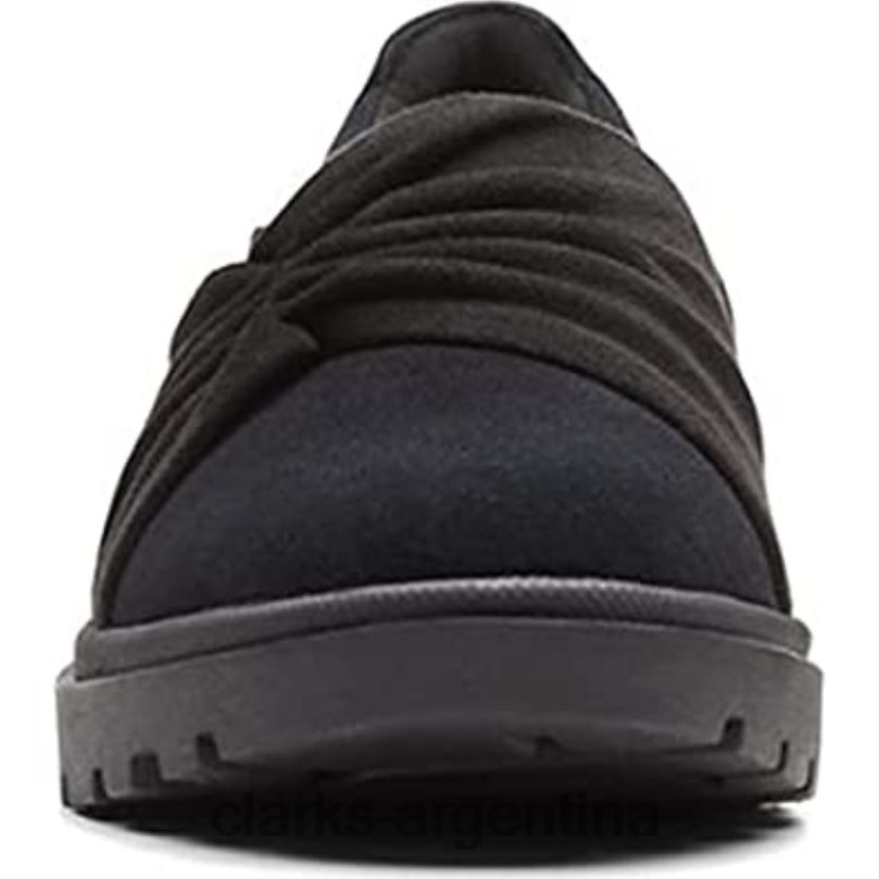 Clarks mujer 2FZPZ2645 mocasín estilo calla mujer plano clarks ante negro ante negro