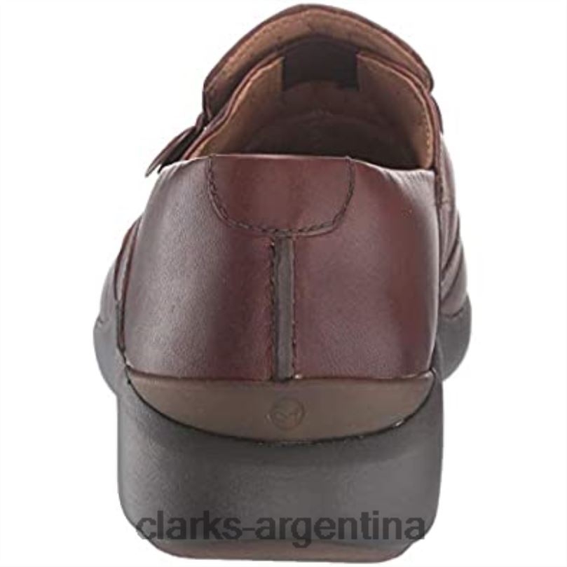 Clarks mujer 2FZPZ2808 Mocasines clarks unloop 2 walk de cuero tostado oscuro para mujer cuero bronceado oscuro