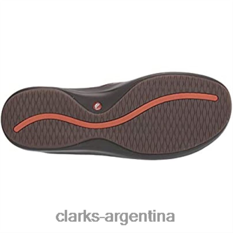 Clarks mujer 2FZPZ2808 Mocasines clarks unloop 2 walk de cuero tostado oscuro para mujer cuero bronceado oscuro