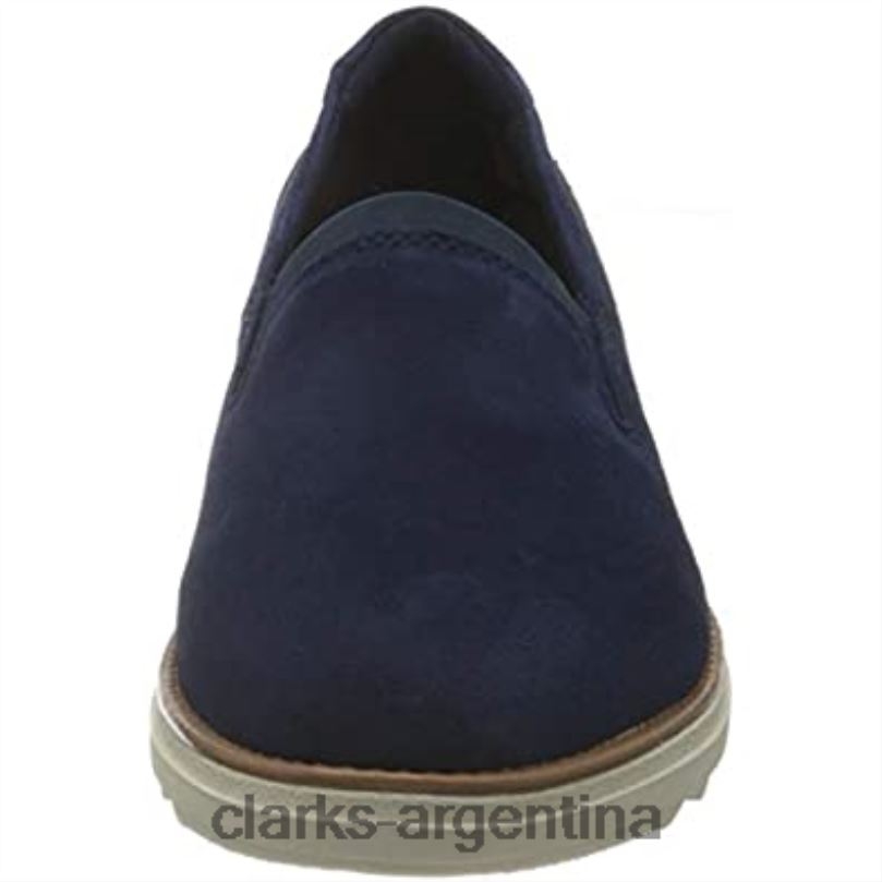 Clarks mujer 2FZPZ343 mocasín sharon dolly mujer clarks ante azul oscuro gamuza azul oscuro