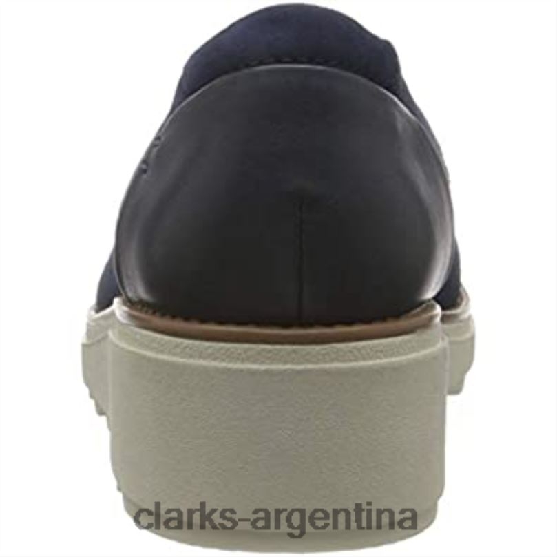 Clarks mujer 2FZPZ343 mocasín sharon dolly mujer clarks ante azul oscuro gamuza azul oscuro