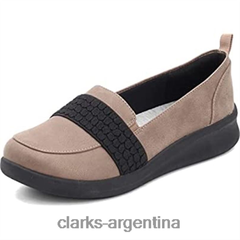 Clarks mujer 2FZPZ346 Mocasines Clarks Sillian 2.0 Zest para mujer peltre 8,5 m