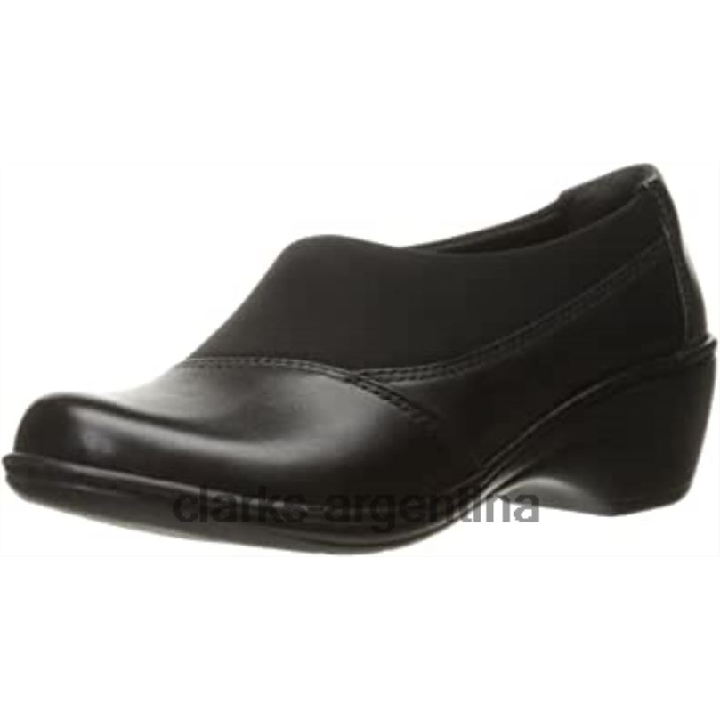 Clarks mujer 2FZPZ420 mocasines sin cordones channing enna para mujer clarks negros