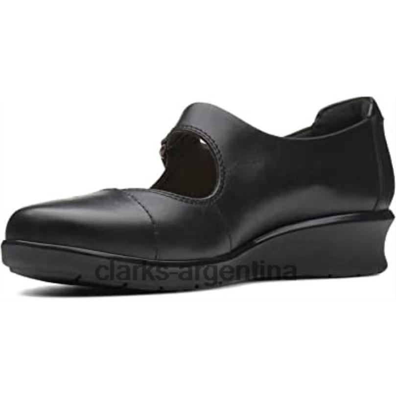 Clarks mujer 2FZPZ597 mocasines henley esperanza mujer clarks negro cuero negro