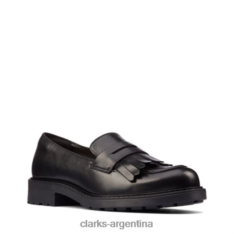Clarks mujer 2FZPZ6195 Mocasines clarks orinoco 2 de cuero negro brillante cuero negro alto brillo