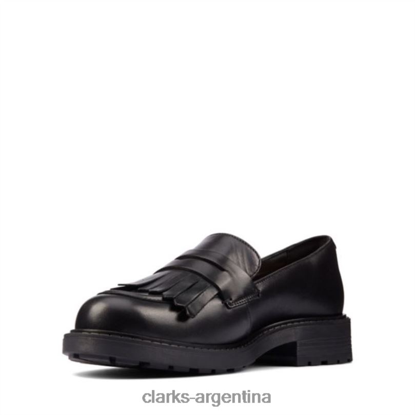 Clarks mujer 2FZPZ6195 Mocasines clarks orinoco 2 de cuero negro brillante cuero negro alto brillo