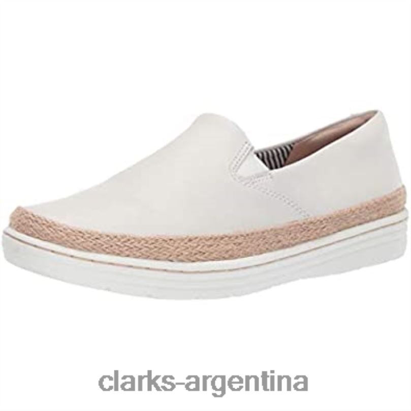 Clarks mujer 2FZPZ692 mocasines marie perla mujer piel blanca clarks cuero blanco