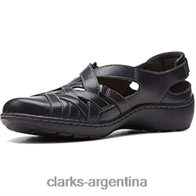 Clarks mujer 2FZPZ704 Mocasín plano clarks cora dream de piel azul marino para mujer