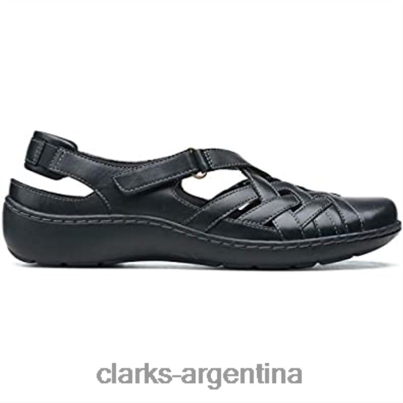 Clarks mujer 2FZPZ704 Mocasín plano clarks cora dream de piel azul marino para mujer