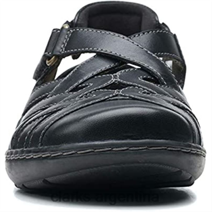 Clarks mujer 2FZPZ704 Mocasín plano clarks cora dream de piel azul marino para mujer